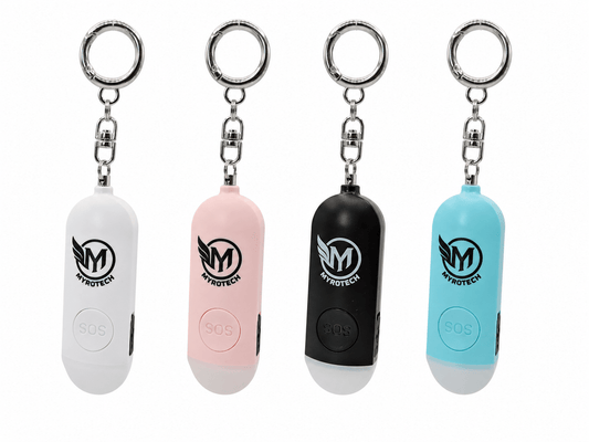 Alarme Personnelle Myrotech — 130 dB · LED Stroboscopique · USB - C - Myrotech